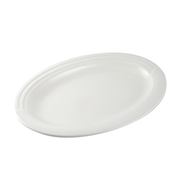 Porceletta Ivory Porcelain Oval Plate Castillo Design - Al Makaan Store