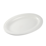Porceletta Ivory Porcelain Oval Plate Castillo Design - Al Makaan Store