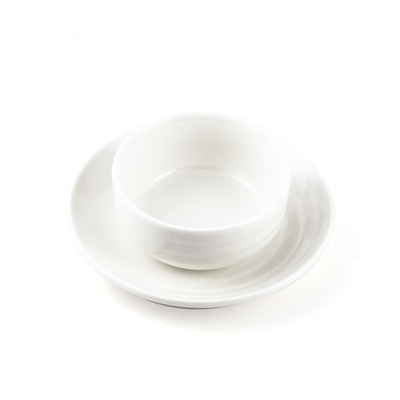 Porceletta Ivory Porcelain Soup Cup & Saucer 4" Castillo Design - Al Makaan Store