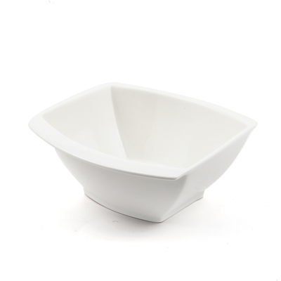 Porceletta Ivory Porcelain Square Soup Bowl Meena Design - Al Makaan Store