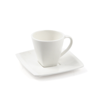 Porceletta Ivory Porcelain Coffee Cup & Saucer Meena Design 90 ml - Al Makaan Store