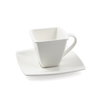 Porceletta Ivory Porcelain Coffee Cup & Saucer Meena Design 220 ml - Al Makaan Store