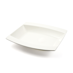 Porceletta Ivory Porcelain Square Soup Plate 9" Meena Design - Al Makaan Store