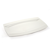 Porceletta Ivory Porcelain Rectangular Plate Meena Design - Al Makaan Store