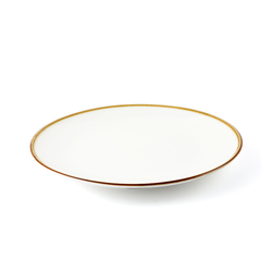 Porceletta Mocha Porcelain Rimmed Thin Flat Plate - Al Makaan Store