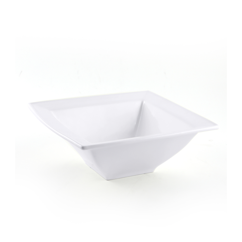 Porceletta Ivory Porcelain Square Bowl Double Rim - Al Makaan Store
