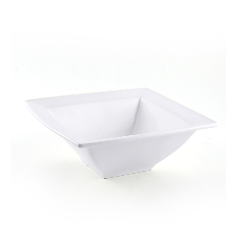 Porceletta Ivory Porcelain Square Bowl Double Rim - Al Makaan Store