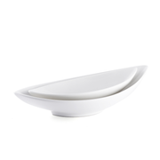 Porceletta Ivory Porcelain Boat Bowl - Al Makaan Store