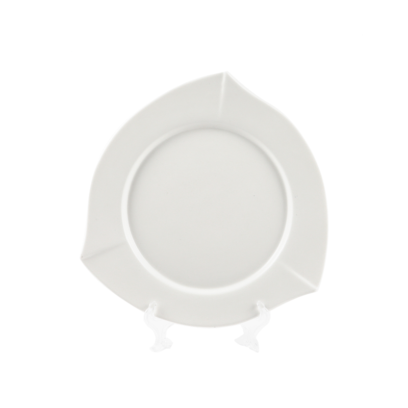 Porceletta Ivory Porcelain Triangle Plate - Al Makaan Store