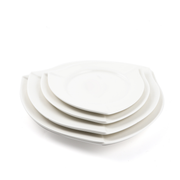 Porceletta Ivory Porcelain Triangle Plate - Al Makaan Store