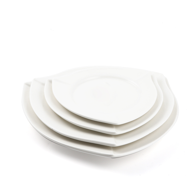 Porceletta Ivory Porcelain Triangle Plate - Al Makaan Store