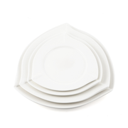 Porceletta Ivory Porcelain Triangle Plate - Al Makaan Store