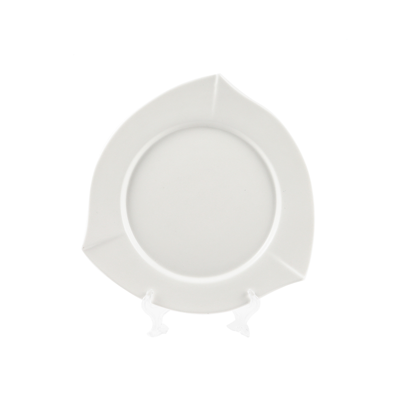 Porceletta Ivory Porcelain Triangle Plate - Al Makaan Store