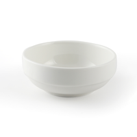 Porceletta Ivory Porcelain Stackable Rimmed Bowl 4.5" - Al Makaan Store