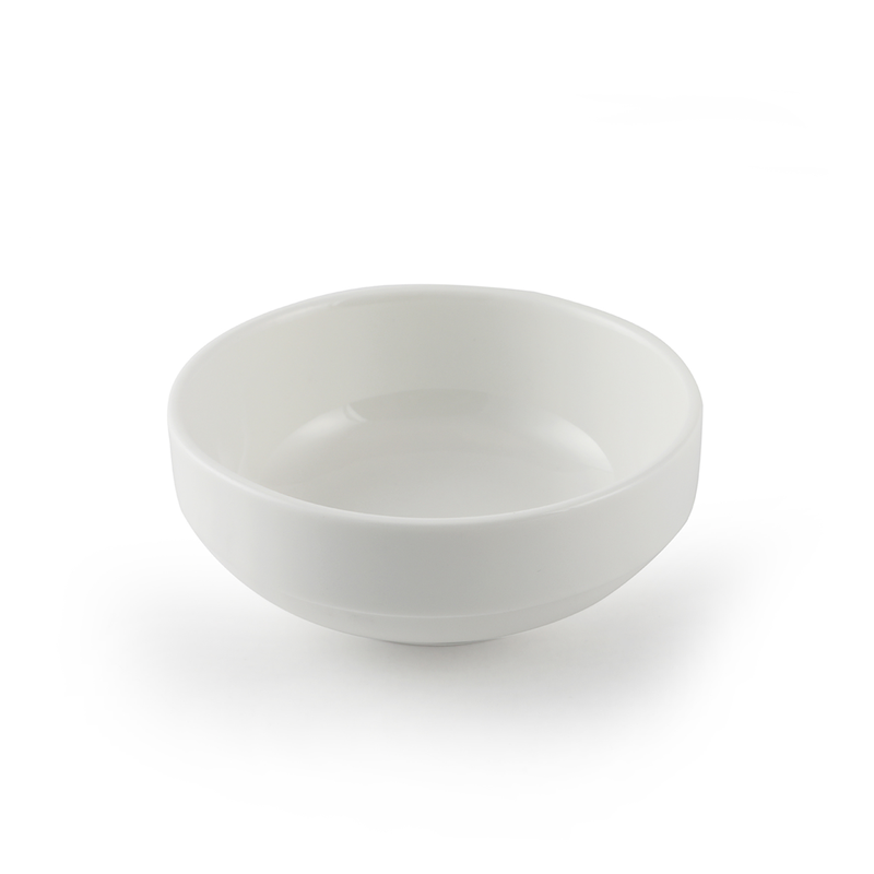 Porceletta Ivory Porcelain Stackable Rimmed Bowl 4.5" - Al Makaan Store