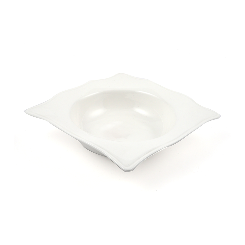Porceletta Ivory Porcelain Salad and Soup Wavy Bowl 8.5" - Al Makaan Store