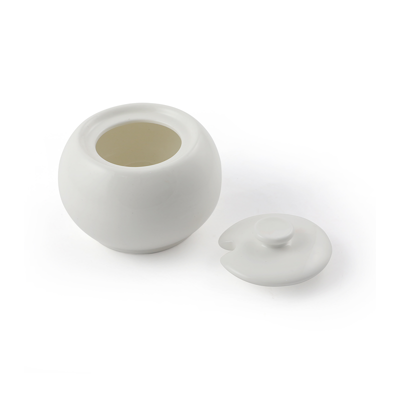 Porceletta Ivory Porcelain Sugar Pot 3.5" - Al Makaan Store