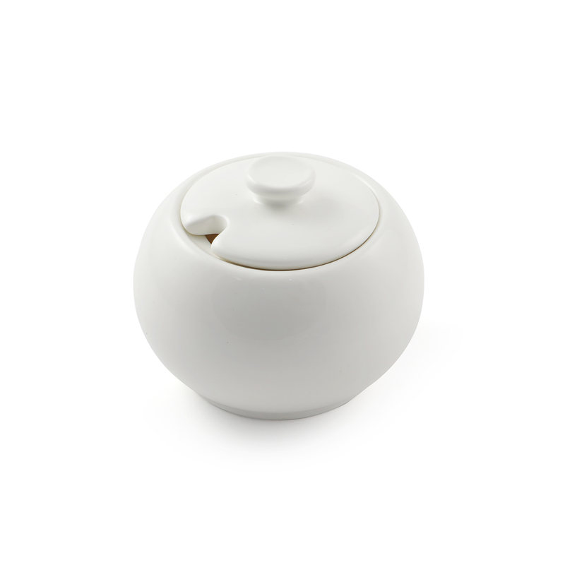 Porceletta Ivory Porcelain Sugar Pot 3.5" - Al Makaan Store