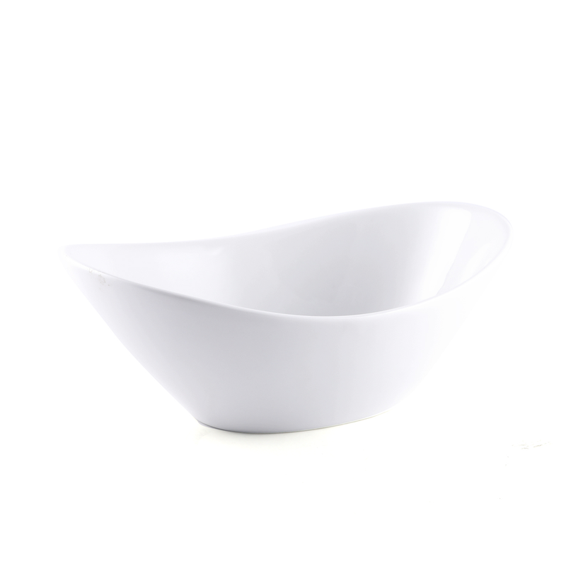 Porceletta Ivory Porcelain Oval Bowl - Al Makaan Store