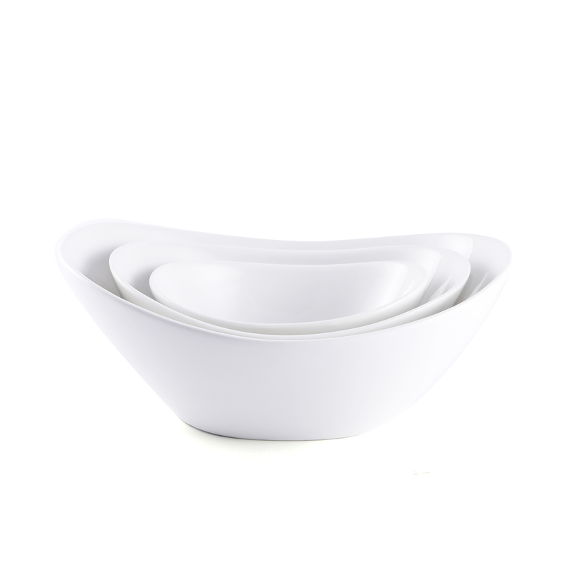 Porceletta Ivory Porcelain Oval Bowl - Al Makaan Store