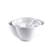 Porceletta Ivory Porcelain Flower Deep Bowl - Al Makaan Store