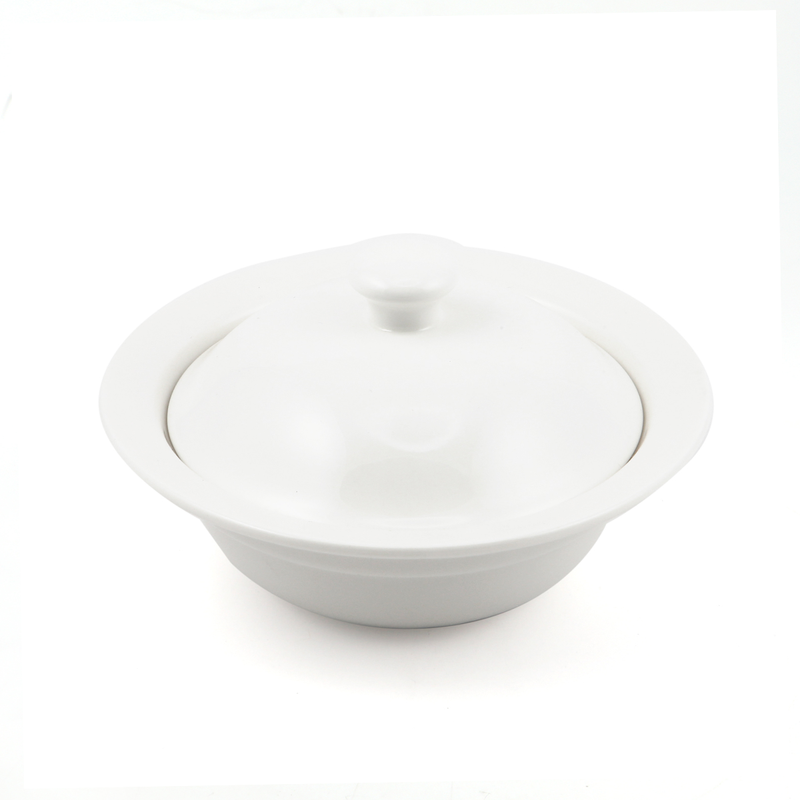 Porceletta Ivory Porcelain Soup Plate with Lid 6" - Al Makaan Store