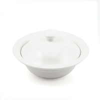 Porceletta Ivory Porcelain Soup Plate with Lid 6" - Al Makaan Store