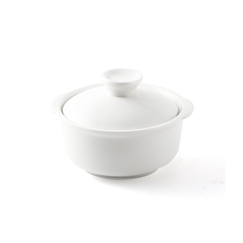 Porceletta Ivory Porcelain Soup Cup with Lid 4.5" - Al Makaan Store