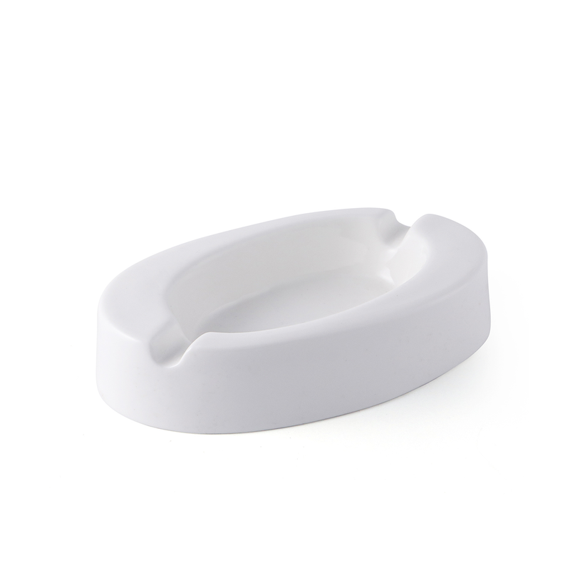Porceletta Ivory Porcelain Oval Ashtray 5" - Al Makaan Store