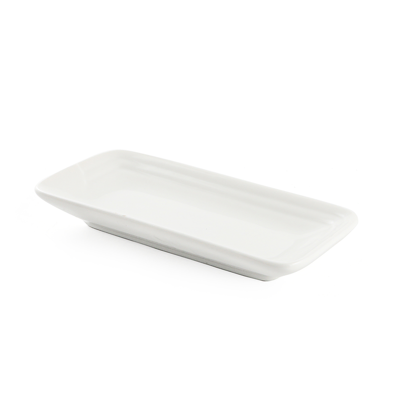 Porceletta Ivory Porcelain Rectangular Dish 5.5" - Al Makaan Store