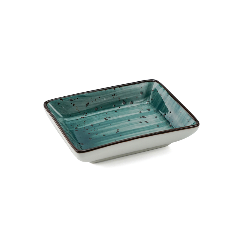 Porceletta Color Glaze Porcelain Rectangular Dish 3.5" - Al Makaan Store