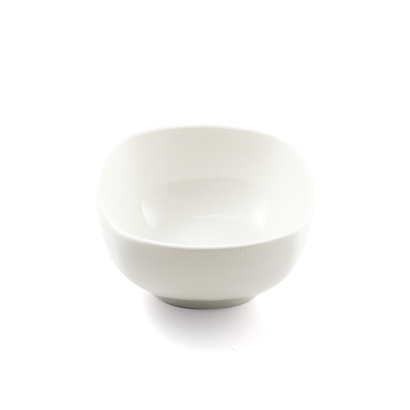 Porceletta Ivory Porcelain Square Soup Bowl - Al Makaan Store