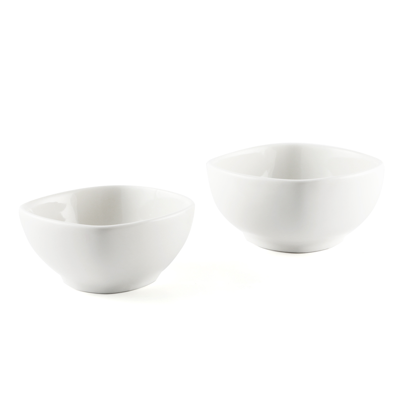 Porceletta Ivory Porcelain Square Soup Bowl - Al Makaan Store