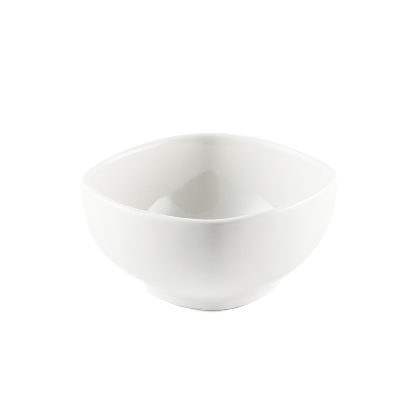 Porceletta Ivory Porcelain Square Soup Bowl - Al Makaan Store
