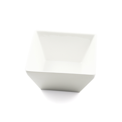 Porceletta Ivory Porcelain Thin Square Bowl 4" - Al Makaan Store