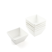 Porceletta Ivory Porcelain Thin Square Bowl 4" - Al Makaan Store