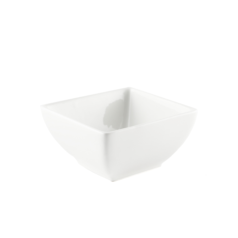 Porceletta Ivory Porcelain Square Soup Bowl - Al Makaan Store