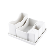 Porceletta Ivory Porcelain Square Salt & Pepper 4*5.5 cm - Al Makaan Store