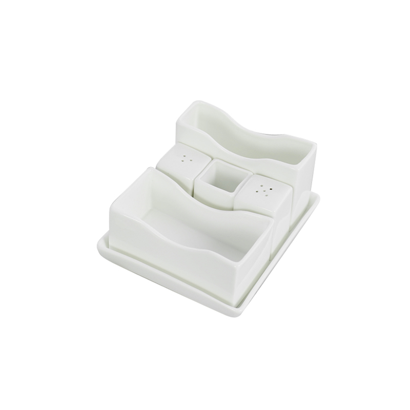 Porceletta Ivory Porcelain Square Salt & Pepper 4*5.5 cm - Al Makaan Store