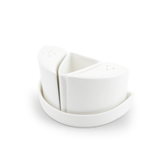 Porceletta Ivory Porcelain Table Condiment Set 4 Pcs - Al Makaan Store