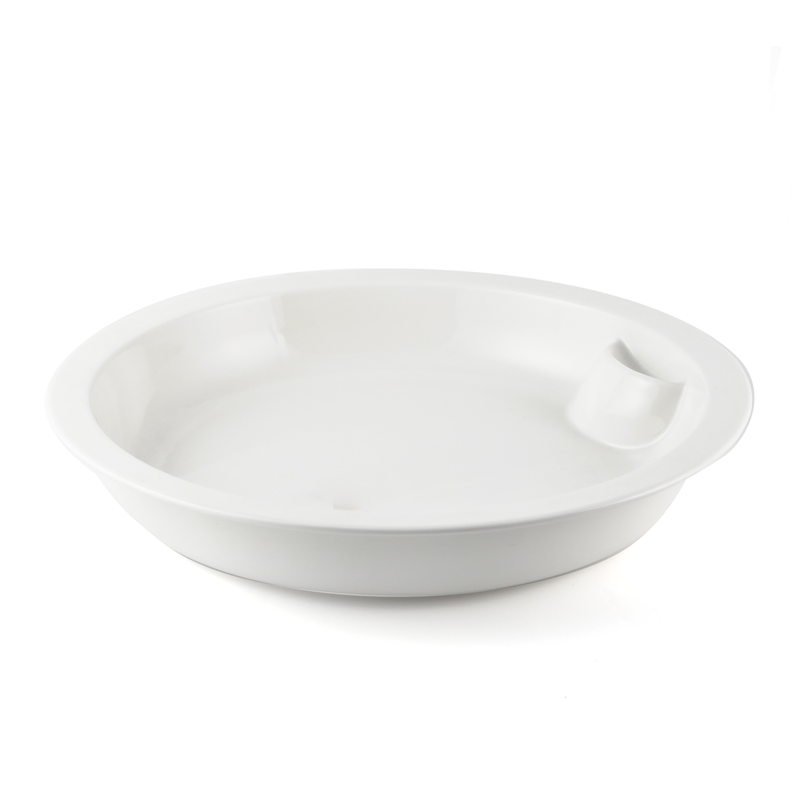 Porceletta Ivory Porcelain Full Round Chafing Dish Insert 39 cm - Al Makaan Store