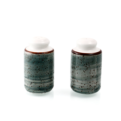 Porceletta Color Glaze Porcelain Cylindrical Salt & Pepper Shakers Set - Al Makaan Store