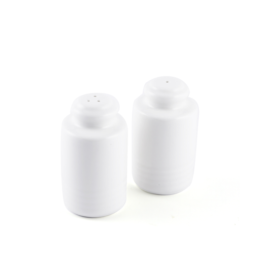 Porceletta Ivory Porcelain Cylindrical Salt & Pepper Set - Al Makaan Store