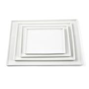 Porceletta Ivory Porcelain Rectangular Plate - Al Makaan Store