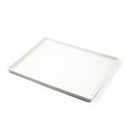 Porceletta Ivory Porcelain Rectangular Plate - Al Makaan Store