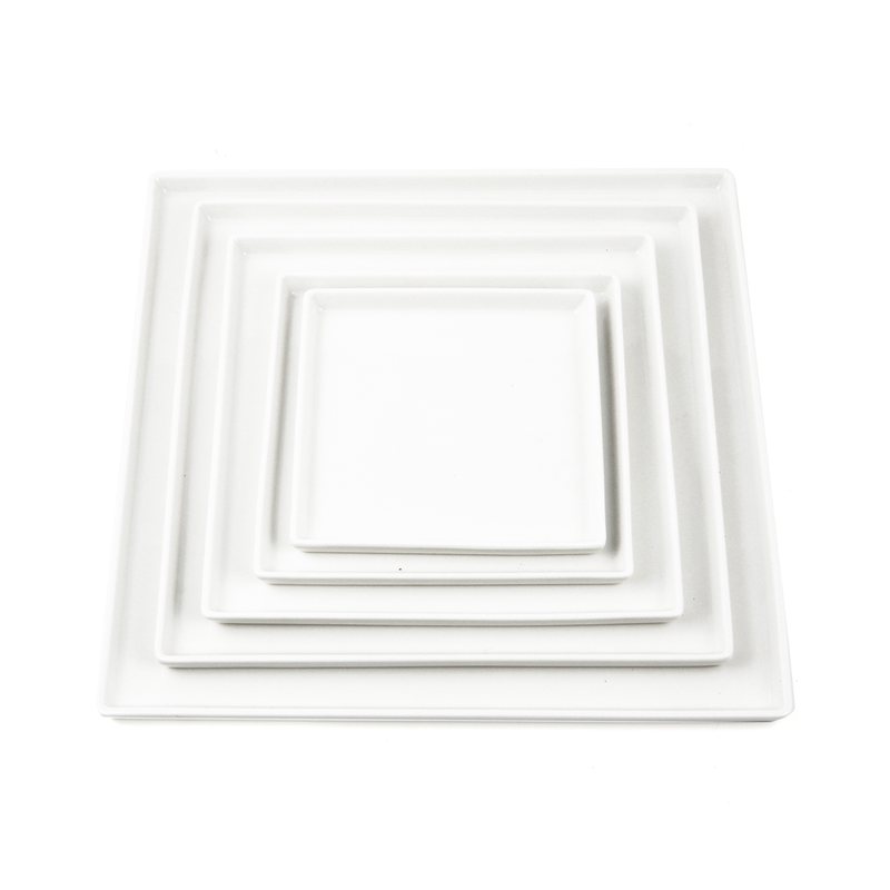 Porceletta Ivory Porcelain Square Plate - Al Makaan Store