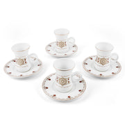 Porceletta Ivory 27 Piece Tea & Coffee Serving Set Golden Pattern - Al Makaan Store