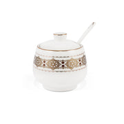 Porceletta Ivory 27 Piece Tea & Coffee Serving Set Golden Pattern - Al Makaan Store