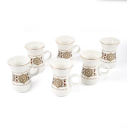 Porceletta Ivory 51 Piece Tea & Coffee Serving Set Golden Pattern - Al Makaan Store