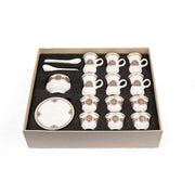Porceletta Ivory 27 Piece Tea & Coffee Serving Set Golden Red Pattern - Al Makaan Store